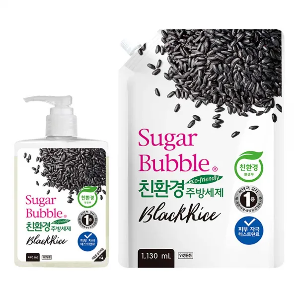 흑미주방세제 펌프형 500g+흑미주방세제 리필형 1.2kg