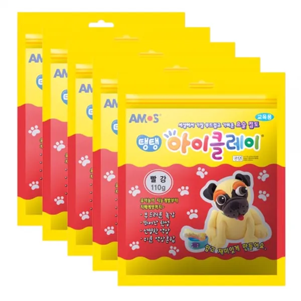 아모스 아이 클레이 파우치 5p, 빨강, 110g