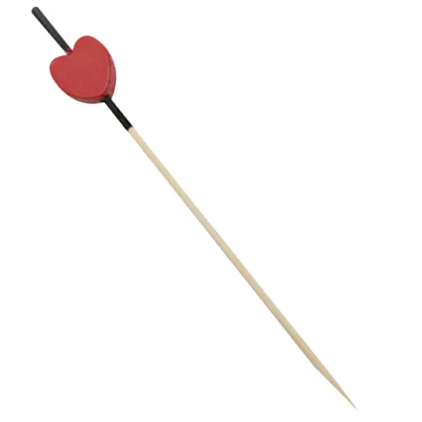피크닉하우스 빨강하트모양 일회용꼬지 9cm, 100개입, 1개