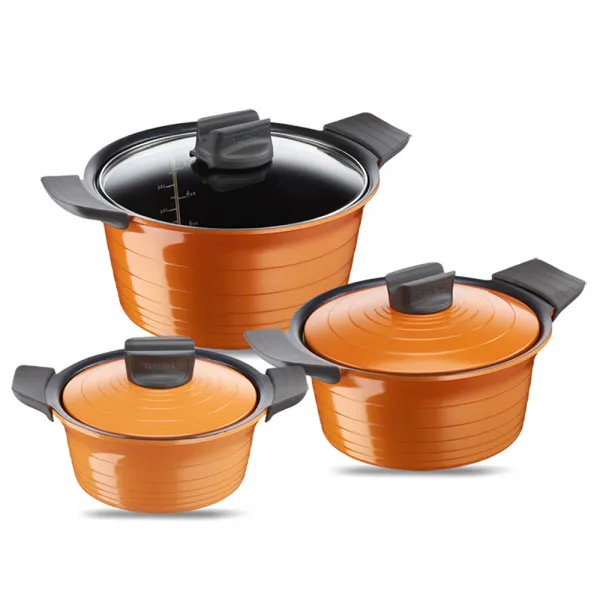 테팔 세라믹 뉴팟라인 냄비 3종세트, 혼합 색상, 뚝배기 16cm + 찌개냄비 20cm + 국냄비 24cm