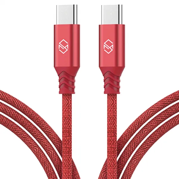 신지모루 더치패브릭 Usb C타입 고속충전 케이블 2m Red 2개입