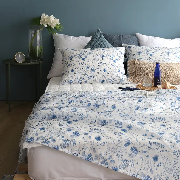 아망떼 인견 홑이불 패드세트 블루라군