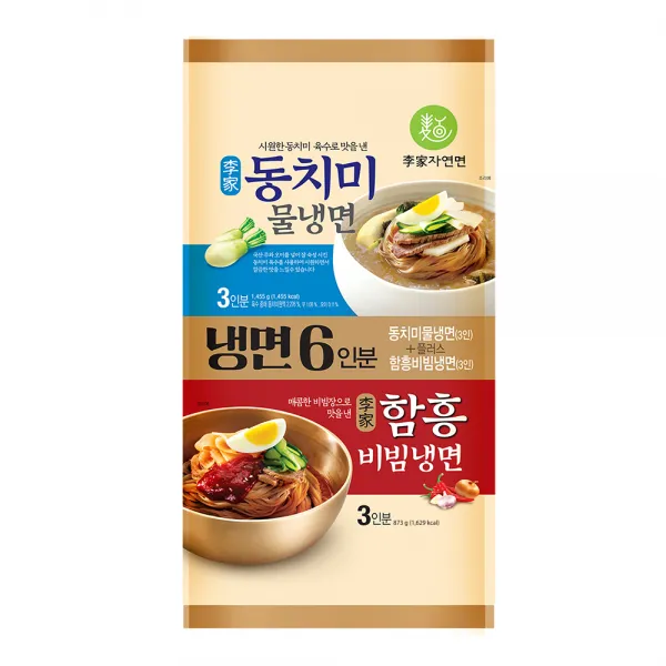 이가자연면 6인분 냉면 가족세트, 1세트