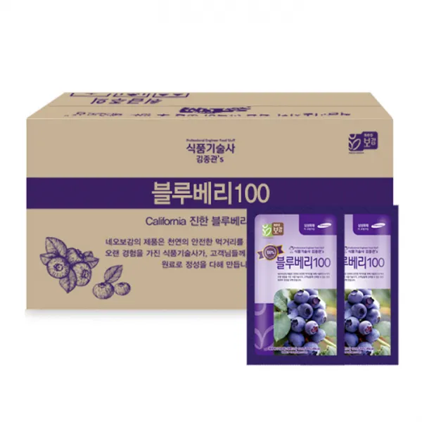 네오팜 식품기술사가 직접 만든 김종관 블루베리100, 80ml, 60개입