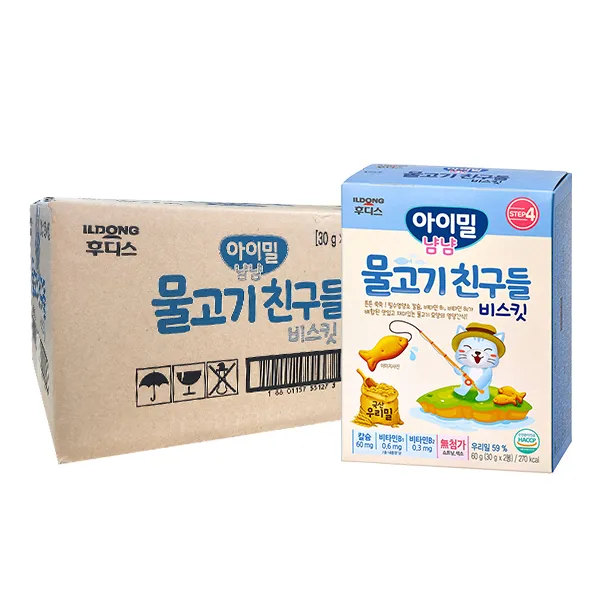 일동후디스 아이밀냠냠 물고기 친구들 비스킷 60g 10개