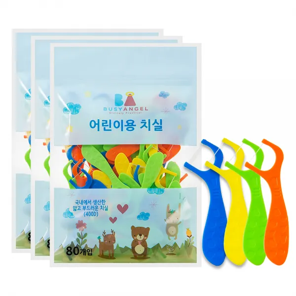 비지엔젤 어린이 치실, 80개입, 3개