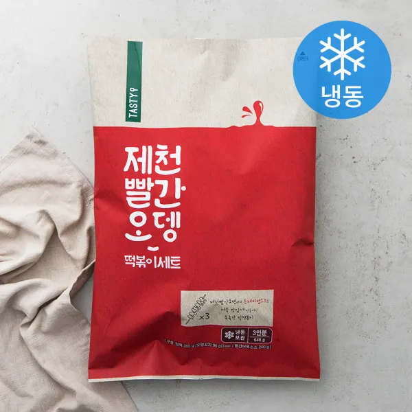 테이스티 제천빨간오뎅 떡볶이세트 냉동 646g 1개