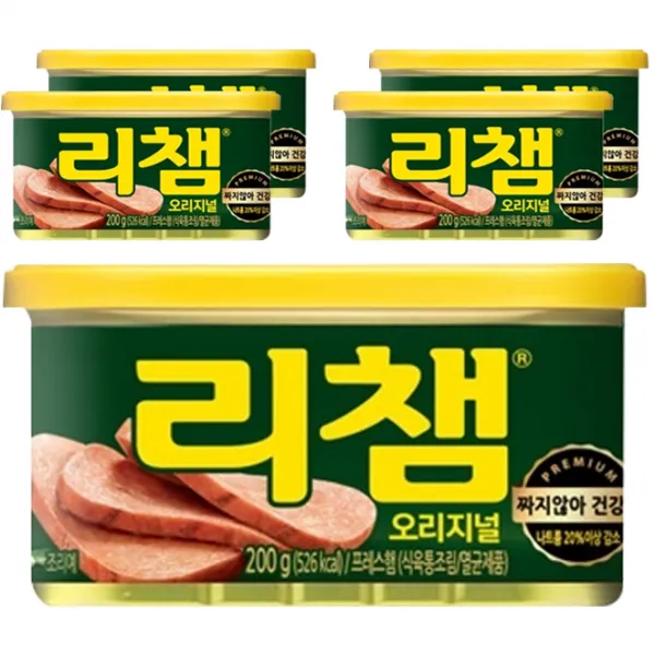 리챔 오리지널 햄통조림, 200g, 5개
