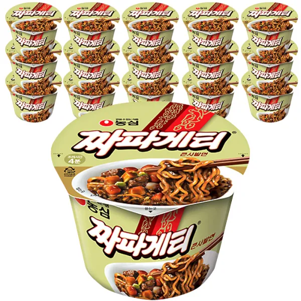 농심 짜파게티 큰사발면 123g 16개