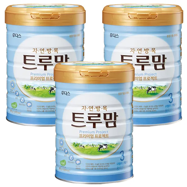 일동후디스 트루맘 프리미엄 프로젝트 분유 3단계 800g 3개