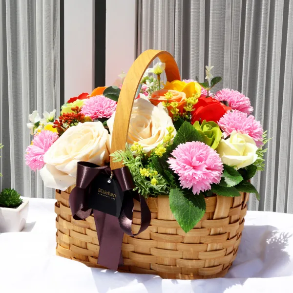 블뤼엔 메르씨 비누꽃 센터피스, 옐로우 D
