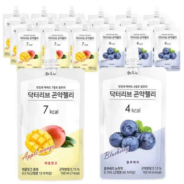 닥터리브 곤약젤리 블루베리 10p + 애플망고 10p 1세트