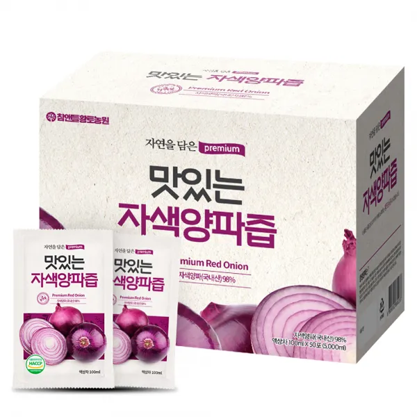 참앤들황토농원 자연을 담은 맛있는 자색양파즙, 100ml, 50개입