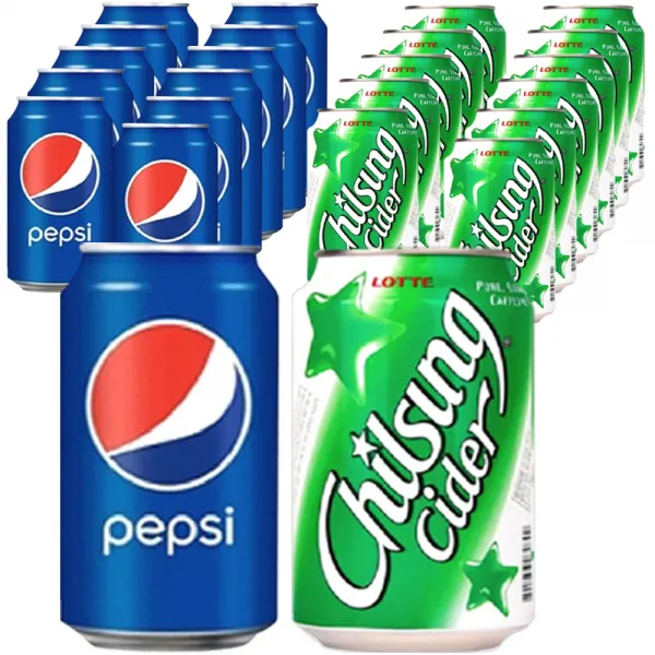 롯데 사이다 355ml x 12p + 펩시 콜라 355ml x 12p, 1세트
