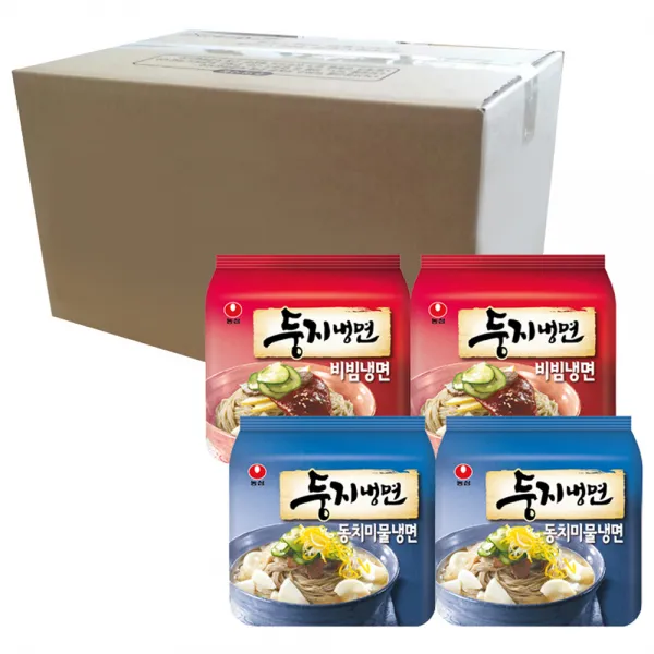 농심 둥지냉면 동치미물냉면 161g x 8p + 비빔냉면 162g x 8p, 1세트