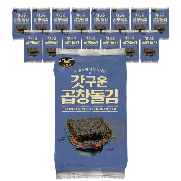 만전김 갓구운 곱창돌김, 5g, 16개입