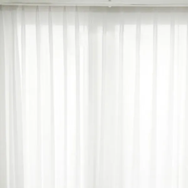 메종텍스타일 쉬폰 샤인 커튼 나비주름형, 화이트