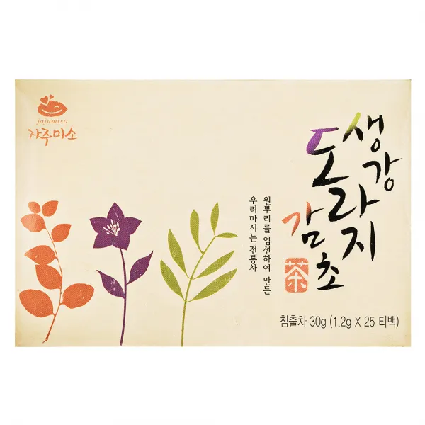 지산식품 생강도라지감초차, 1.2g, 25개입 x 1개, 티백