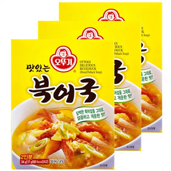 오뚜기 북어국, 34g, 3개