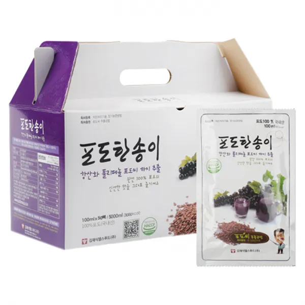 김재식헬스푸드 포도한송이 포도씨포도즙 100ml 50개입
