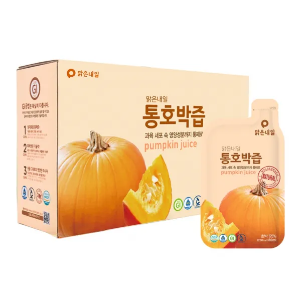 맑은내일 통호박즙 80ml 30개