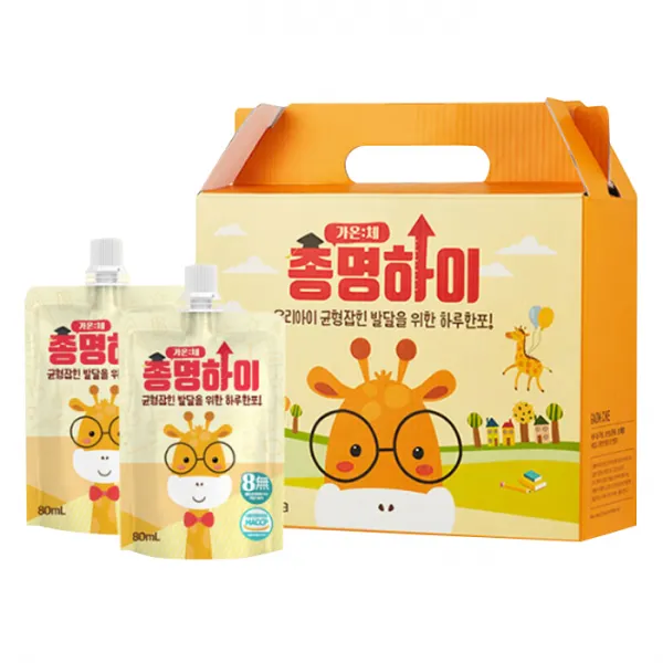 가온체 총명하이 어린이 음료 80ml, 수박 + 밀 혼합맛, 10개입