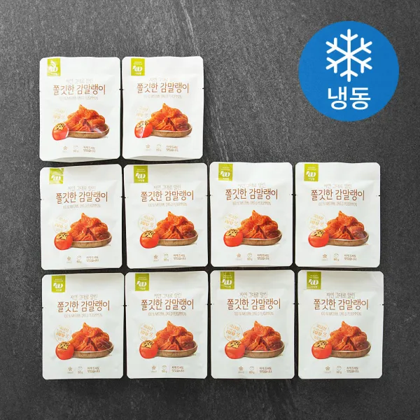 아임웰 자연그대로 말린 쫄깃한 감말랭이 (냉동), 60g, 10팩