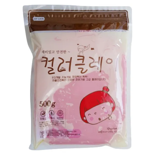 대한산업 컬러클레이 대용량 지퍼형, 빨강, 500g