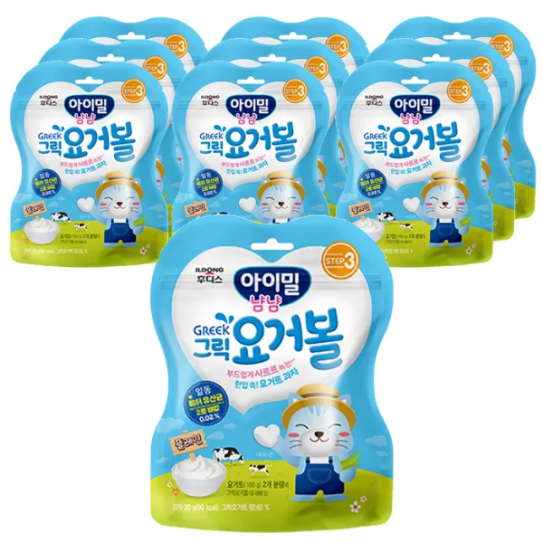 일동후디스 아이밀냠냠 그릭 요거볼 핑거푸드, 플레인, 10개