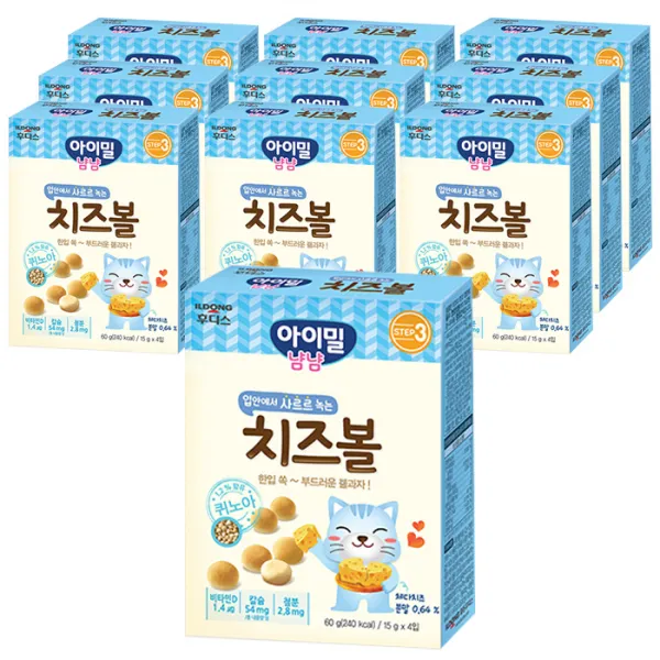일동후디스 아이밀냠냠 볼 과자, 치즈, 40개입