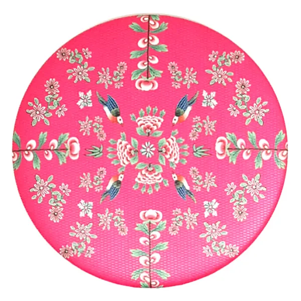 디자인가안채 양면손거울 화조도 75 x 75 mm, 혼합 색상, 1개