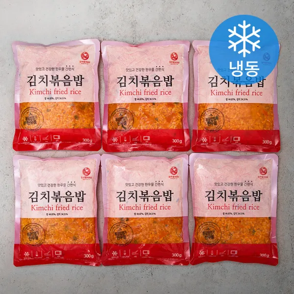 한우물 김치볶음밥 (냉동), 300g, 6개