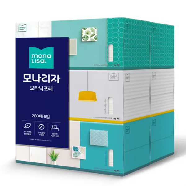 모나리자 보타닉포레 미용티슈 280매, 6개입, 1개