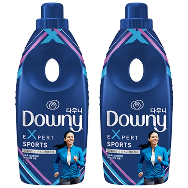 다우니 엑스퍼트 스포츠 섬유유연제 본품, 1L, 2개