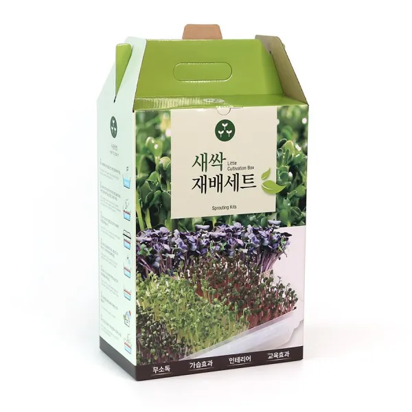 아시아종묘 새싹재배세트 씨앗2종, 1세트