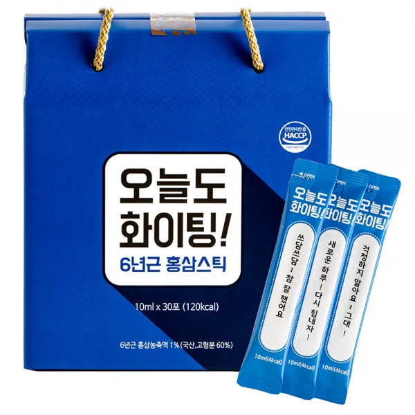 개성상인 오늘도 화이팅 6년근 홍삼스틱, 10ml, 30개입