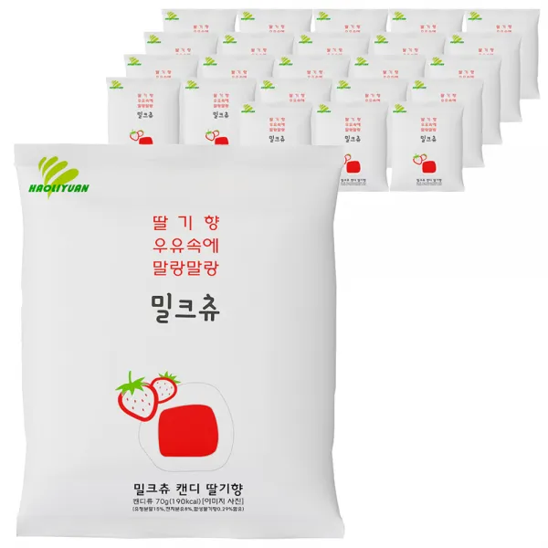 더스윗 밀크츄 캔디 딸기, 70g, 24개입