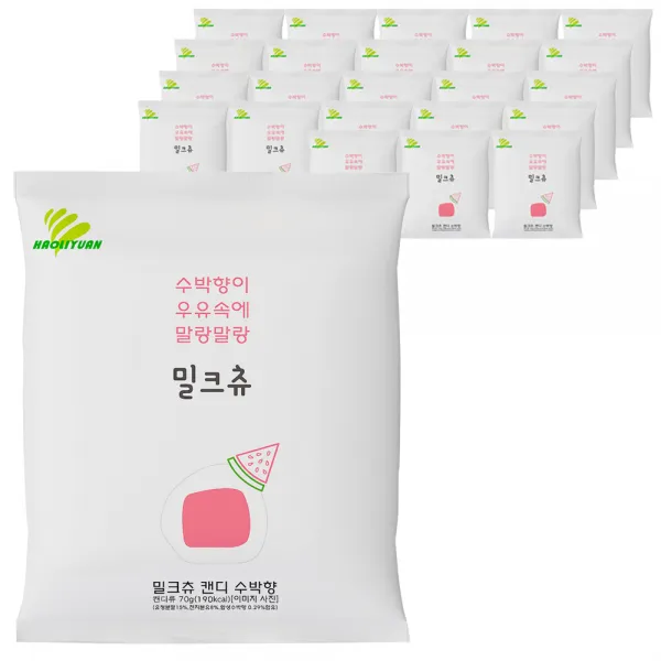 밀크츄 수박 캔디, 70g, 24개입