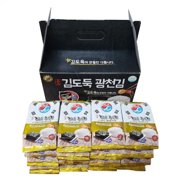 김도둑 광천 재래 도시락김 선물세트, 4g, 16개
