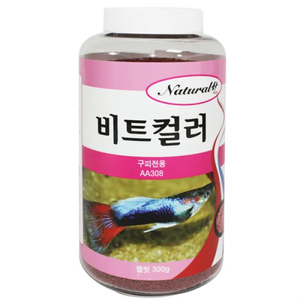 내츄럴한 비트컬러 열대어 구피전용 사료 300g 1개