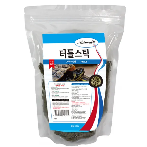 더내츄럴한 터틀스틱 거북이전용 사료 리필용 300g 1개