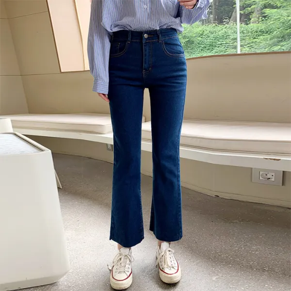 오키진 여성용 중독 부츠컷 팬츠