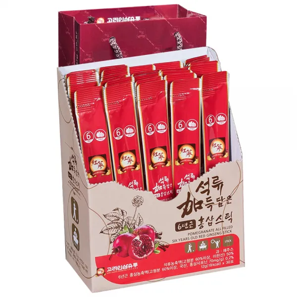 고려인삼유통 석류 가득 담은 6년근 홍삼스틱, 12g, 30개입