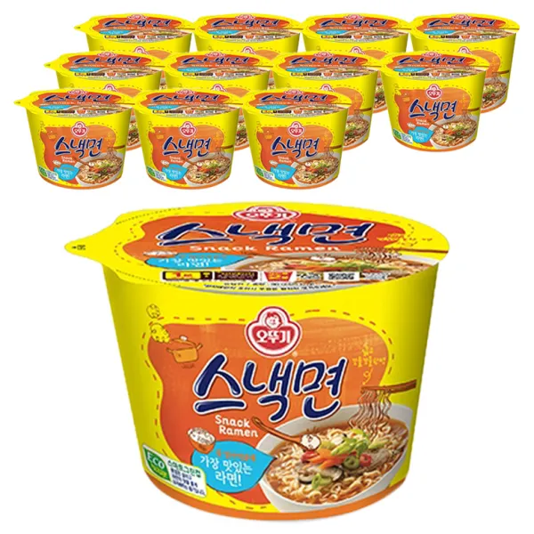 오뚜기 스낵면 컵라면 90g, 12개