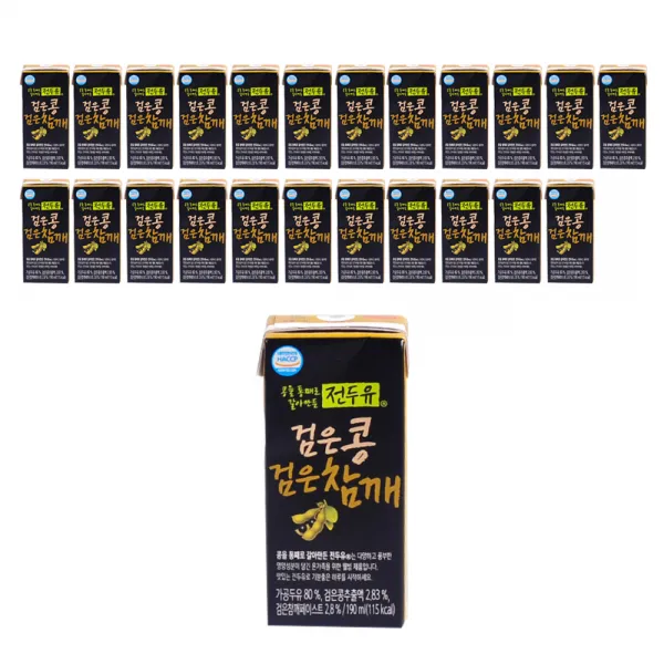 한미 전두유 검은콩 검은참깨 두유, 190ml, 24개입