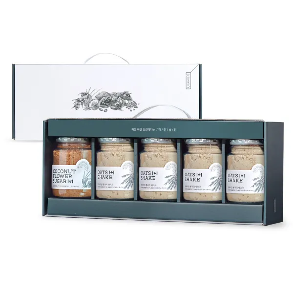 착한습관 귀리쉐이크 5종 선물세트, 통귀리쉐이크 180g x 4p + 코코넛슈가 250g, 1세트