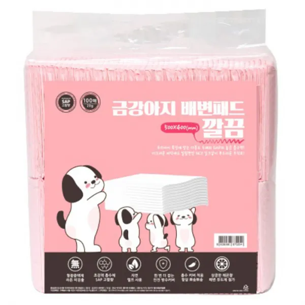 금강아지 깔끔 배변패드 레몬향 100매, 1개
