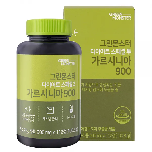 그린몬스터 다이어트 스폐셜2 가르시니아900 8주분 /112정, 900mg, 1세트