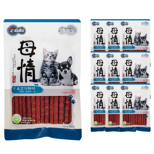 아수쿠 반려동물 모정 져키 140g, 소고기, 10개입