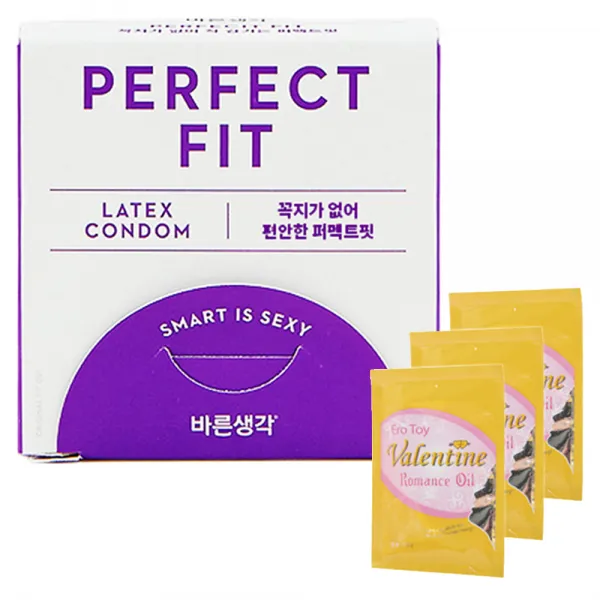 바른생각 퍼펙트에어핏 3p + 발렌타인 로맨스 오일 10ml x 3p, 1세트